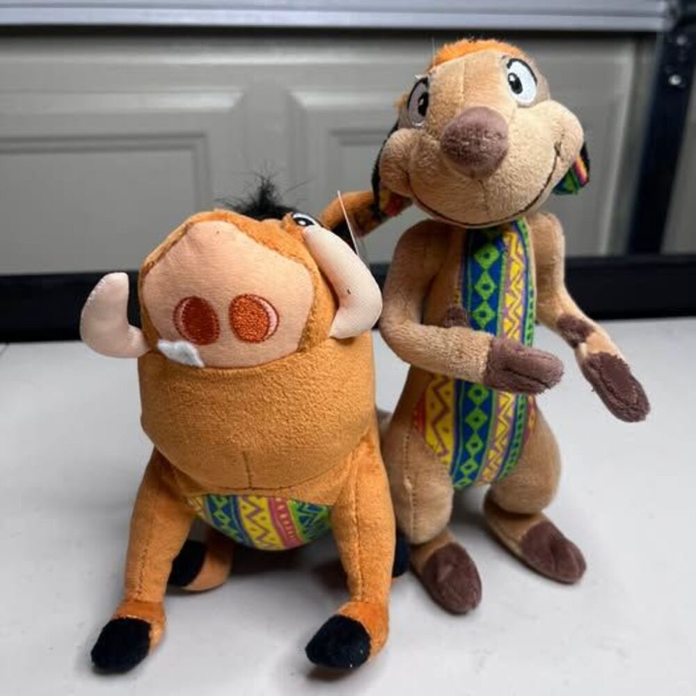 Disney The Lion King Timon and Pumbaa Plush Set 30th Anniversary set